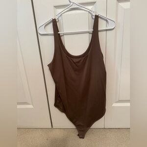 Abercrombie & Fitch Tank Top Bodysuit in Brown